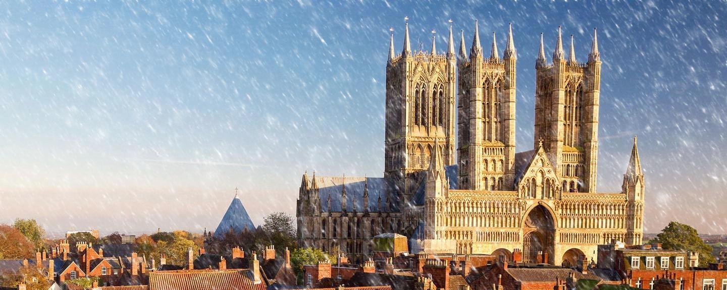Lincoln Cathedral Snow Banner