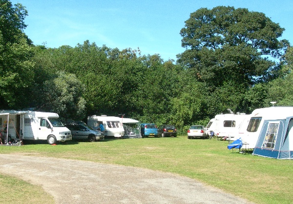 Photograph of the campsite at Hartsholme Country park