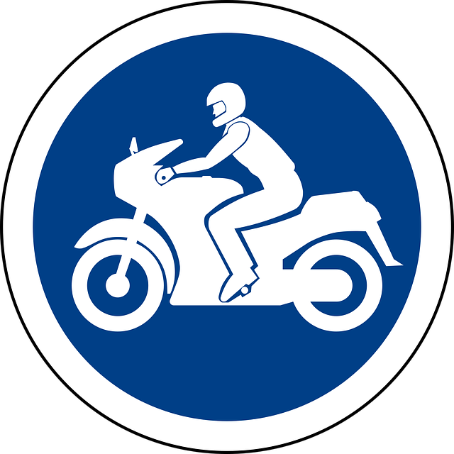 Motorcycle parking traffic sign