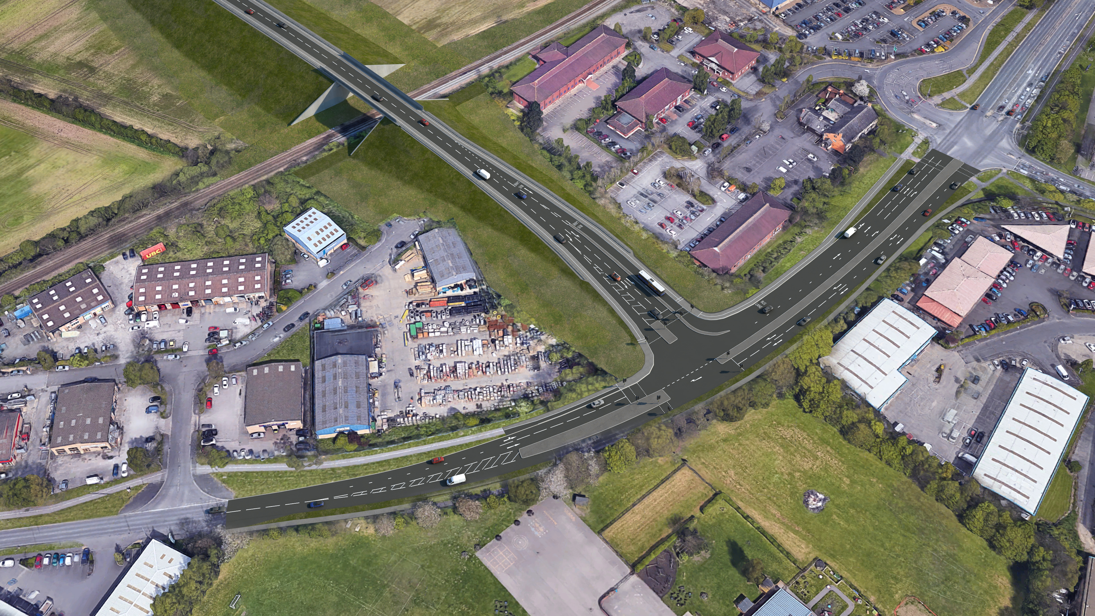 CGI of the connecting bridge from the development site into the wider city.