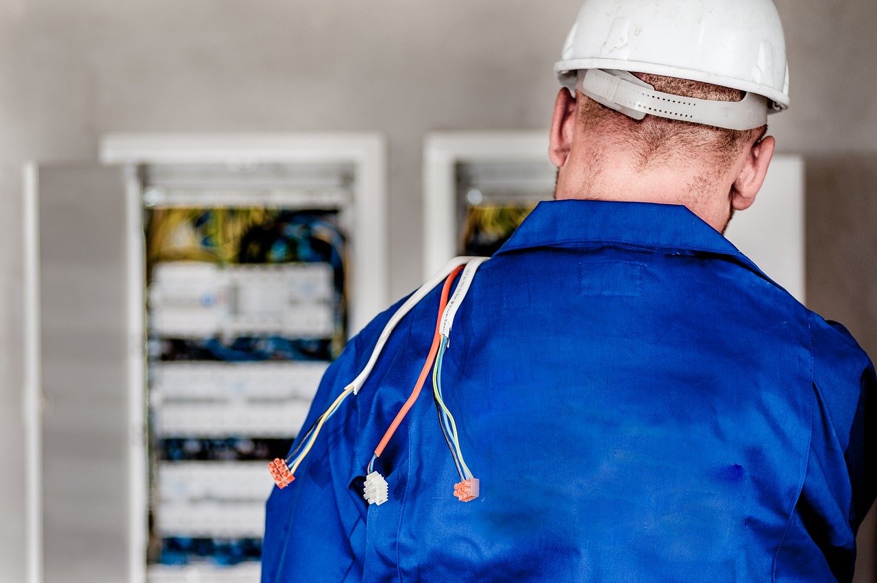 Stock image of repairs taking place in a home.