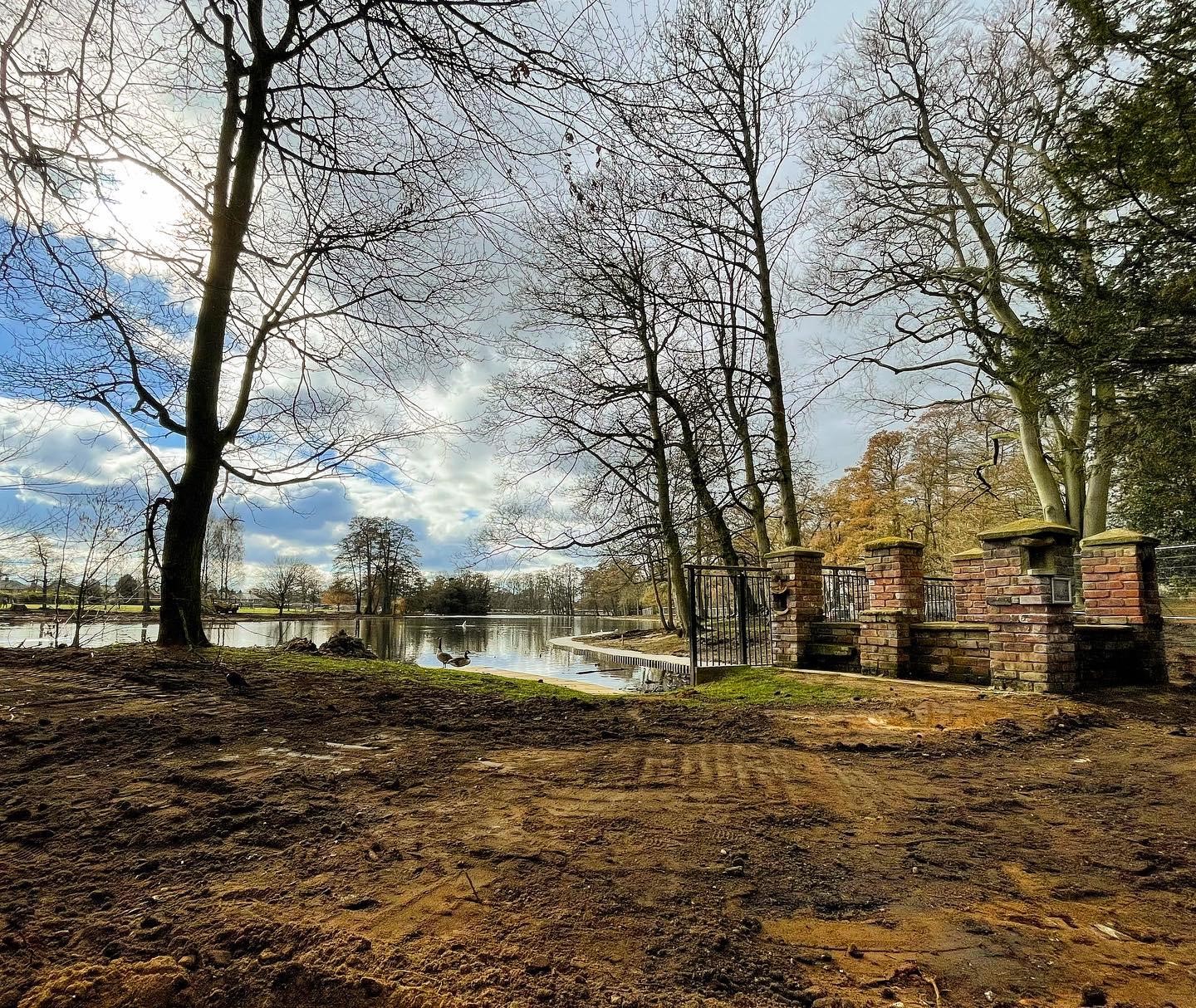 Boultham Park Lake Restoration Project progress.