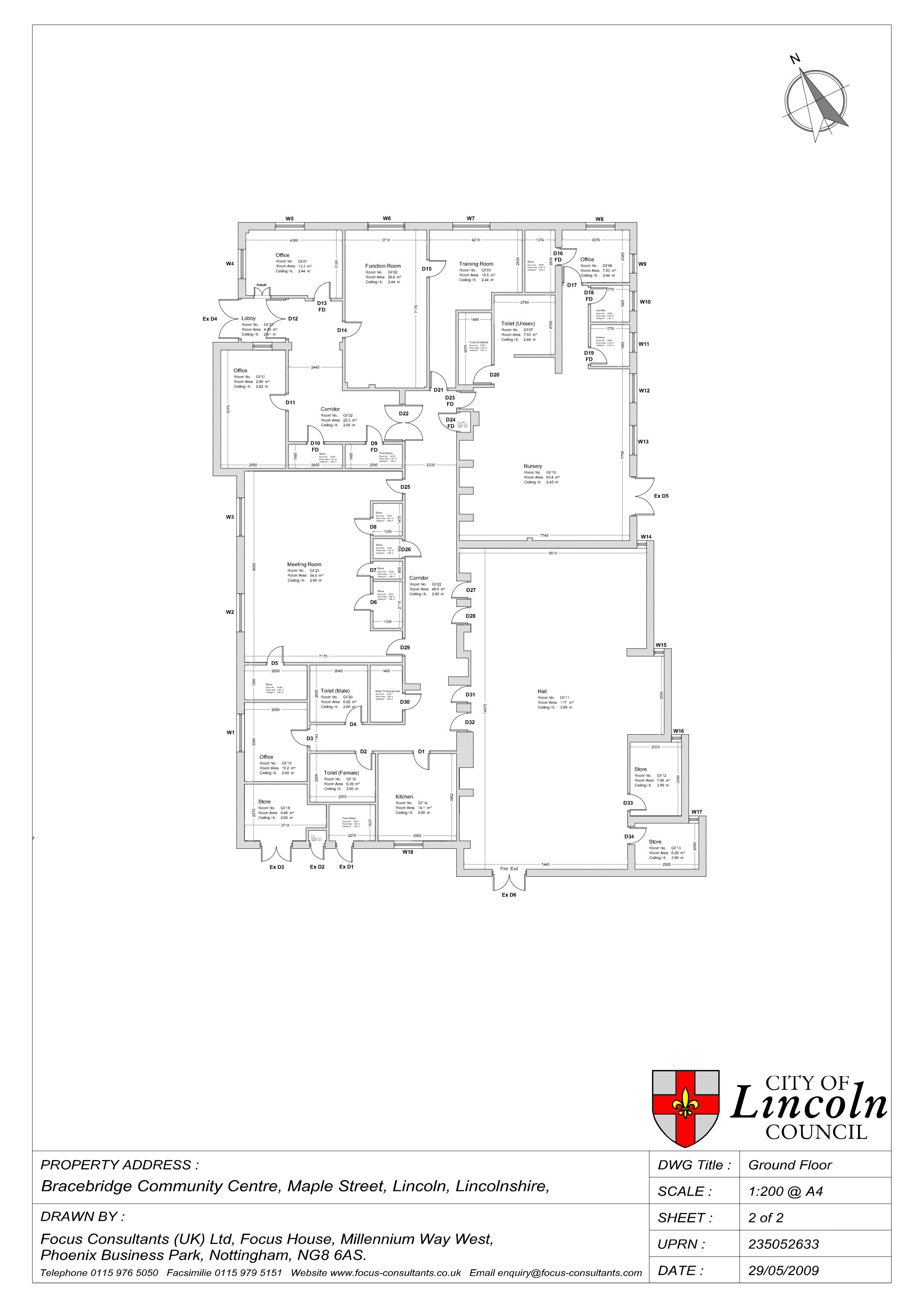 Bud Robinson Community Centre Floor Plan