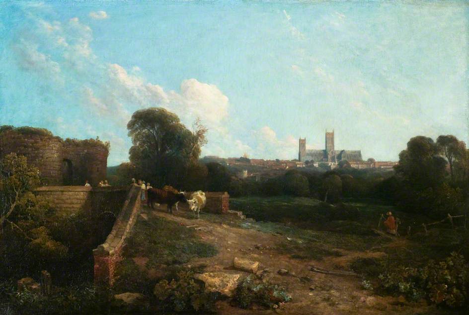 A countryside view of De Wint, Lincoln, from the south. 