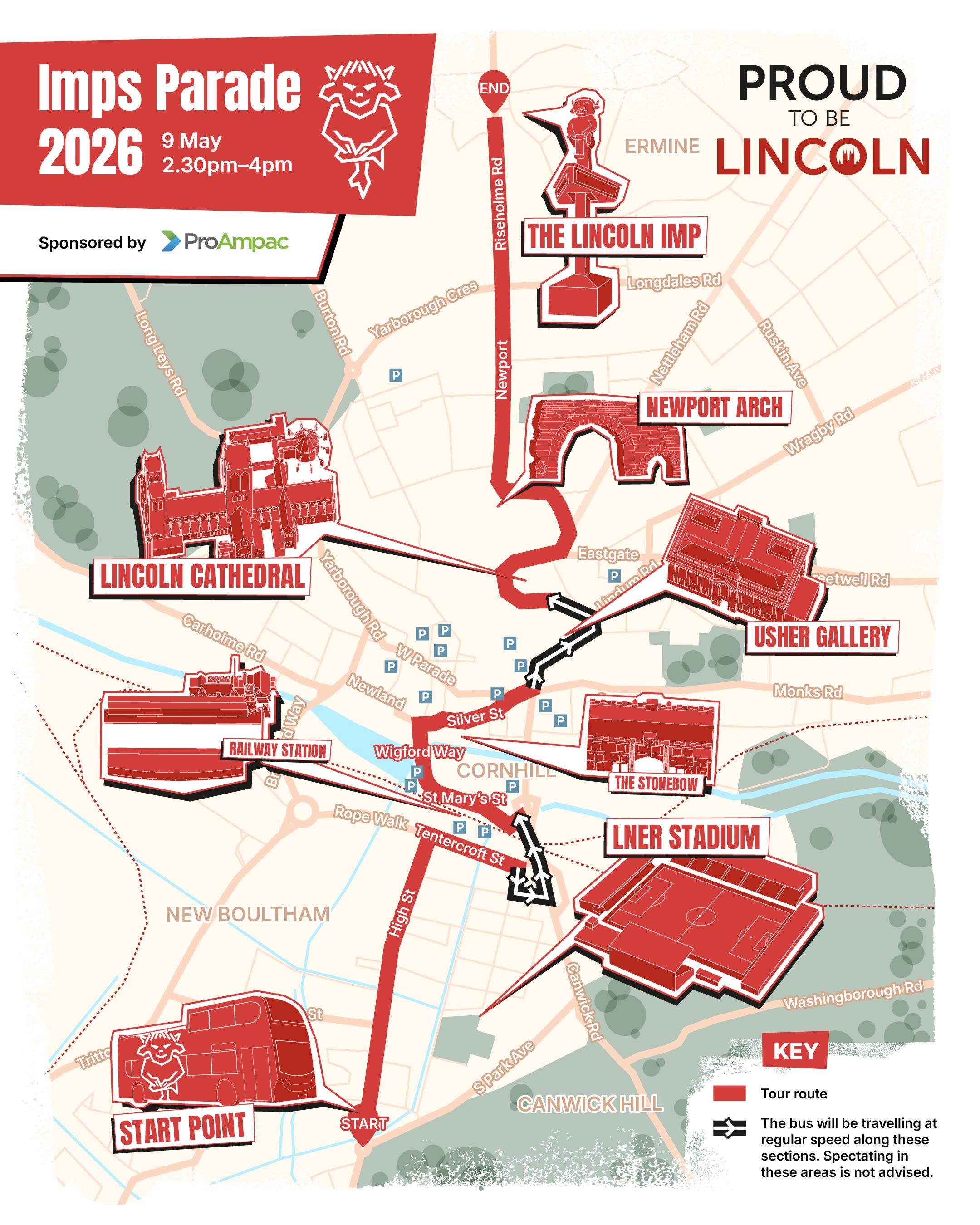 Imps bus parade map