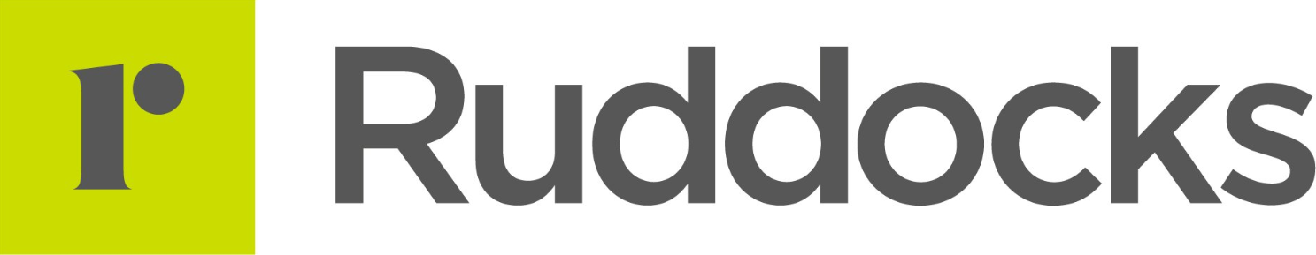 Logo features a yellow box with the letter ‘r’ in it with the name “Ruddocks” alongside it.