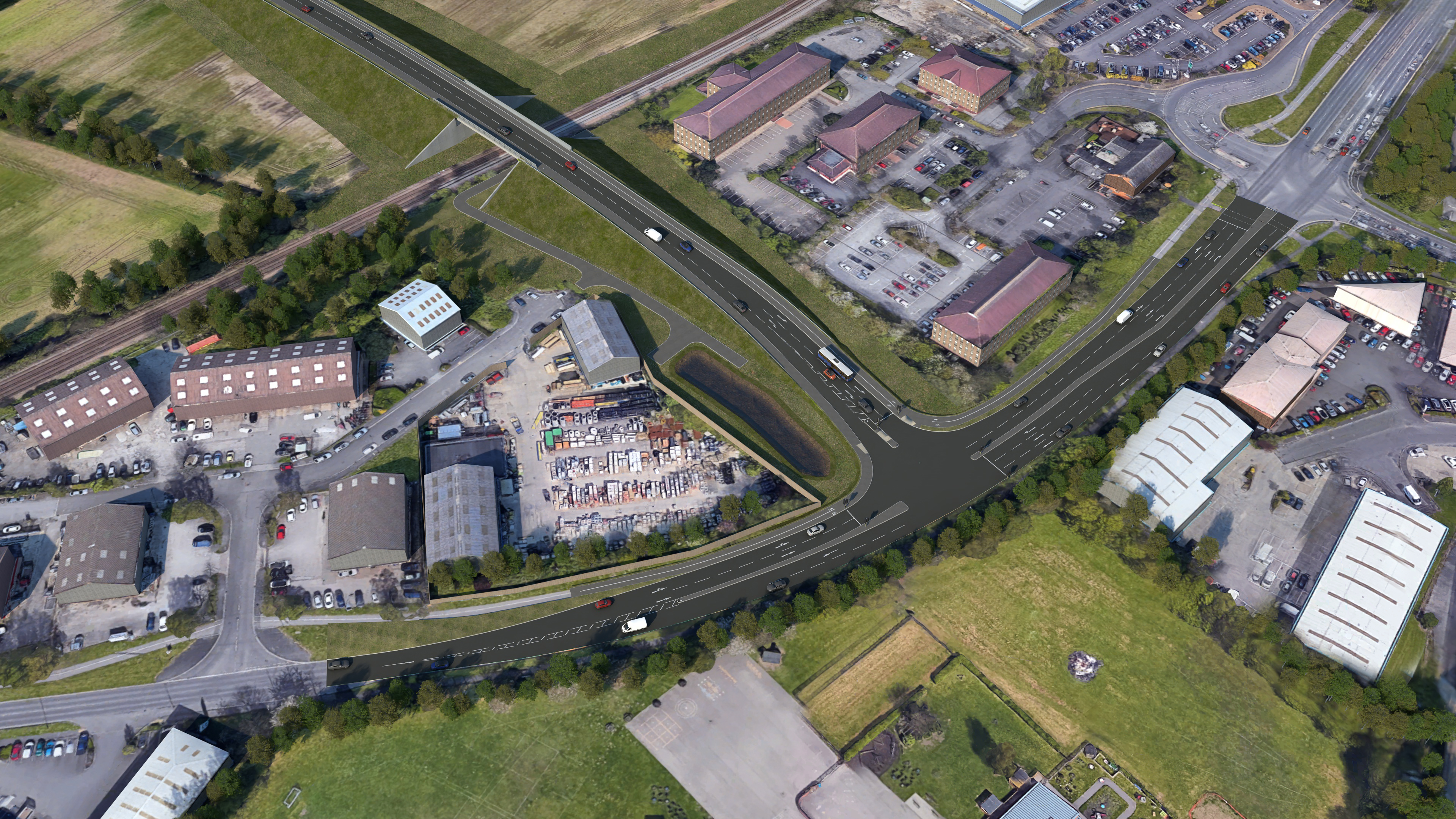 CGI image of proposed Tritton Road access