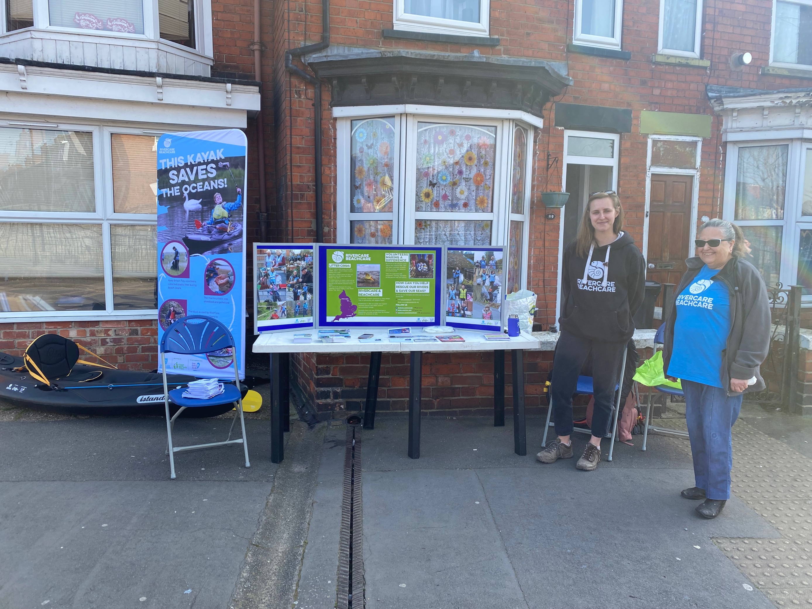 Cate Holborn from Rivercare and Barbi Gooding local resident and volunteer out on Sincil Bank.