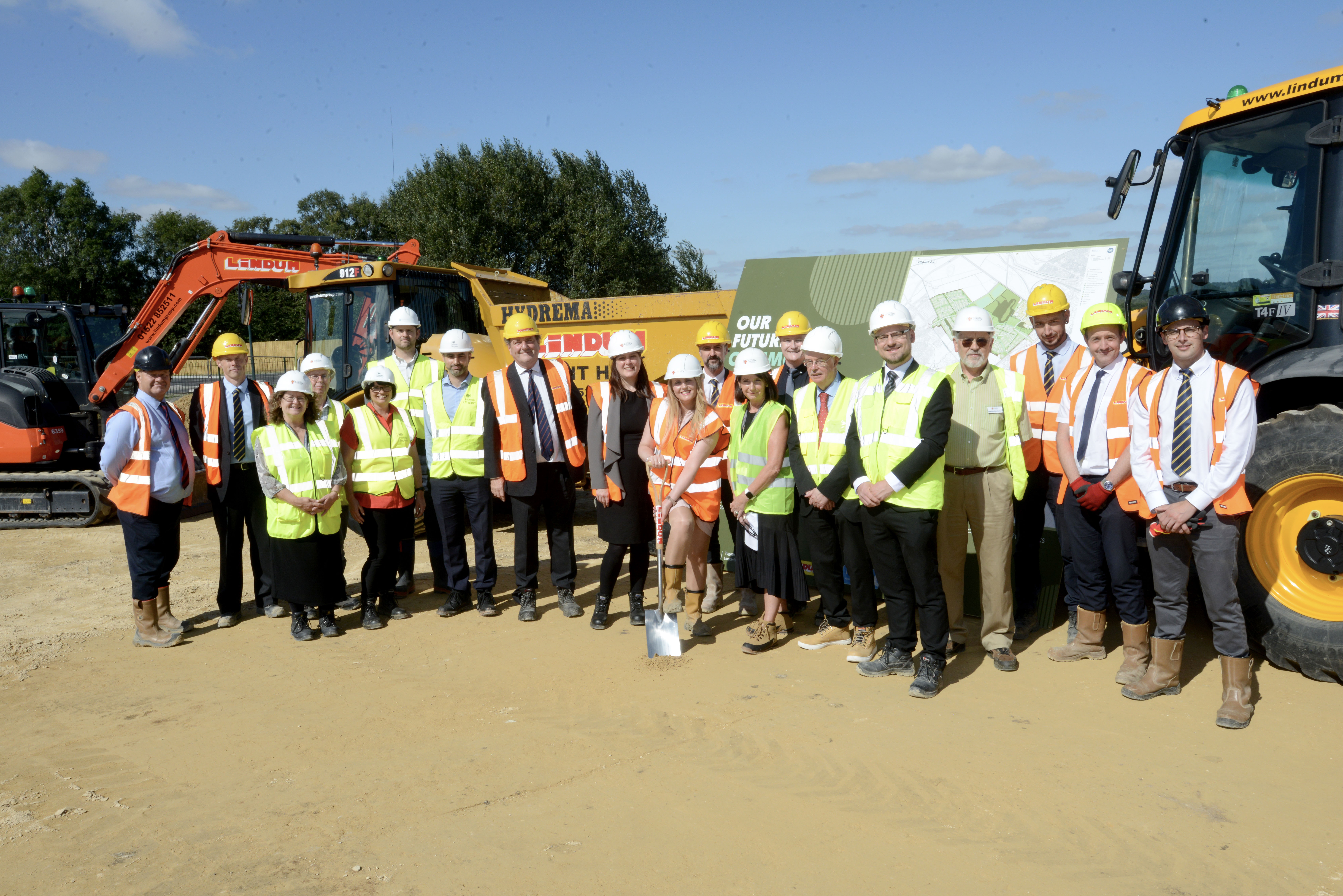City of Lincoln Council and Lindum start construction works on the Western Growth Corridor site.