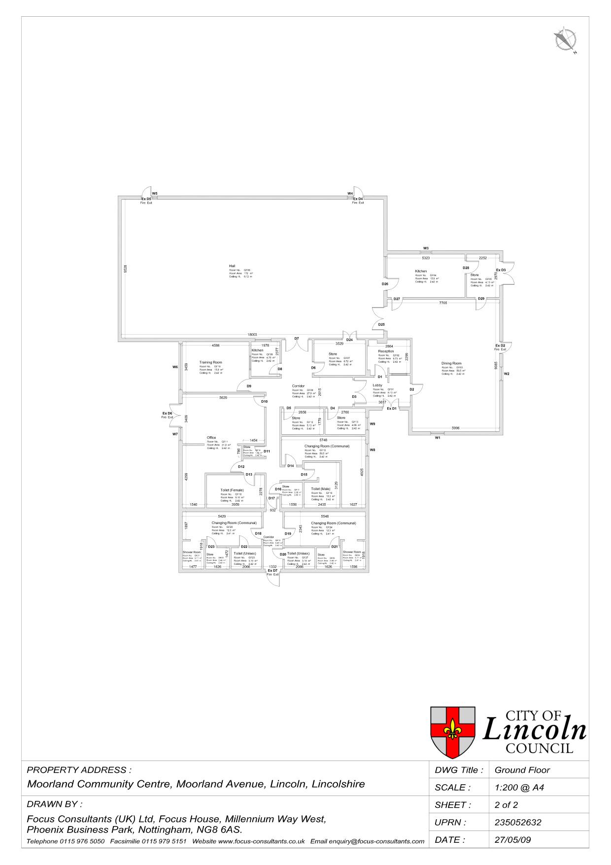 Moorland community centre floor plan