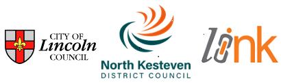 City of Lincoln Council Logo, North Kesteven District Council logo, LiNK logo
