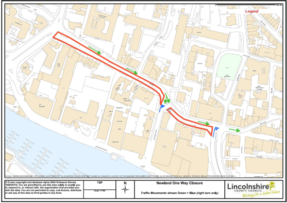 Map indicating Newland Works