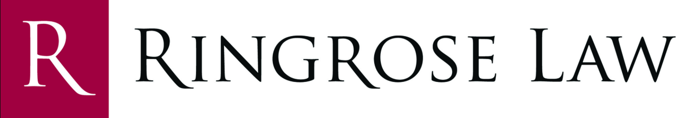 Logo shows a red square with the letter ‘R’ in it with the words “Ringrose Law” beside it.