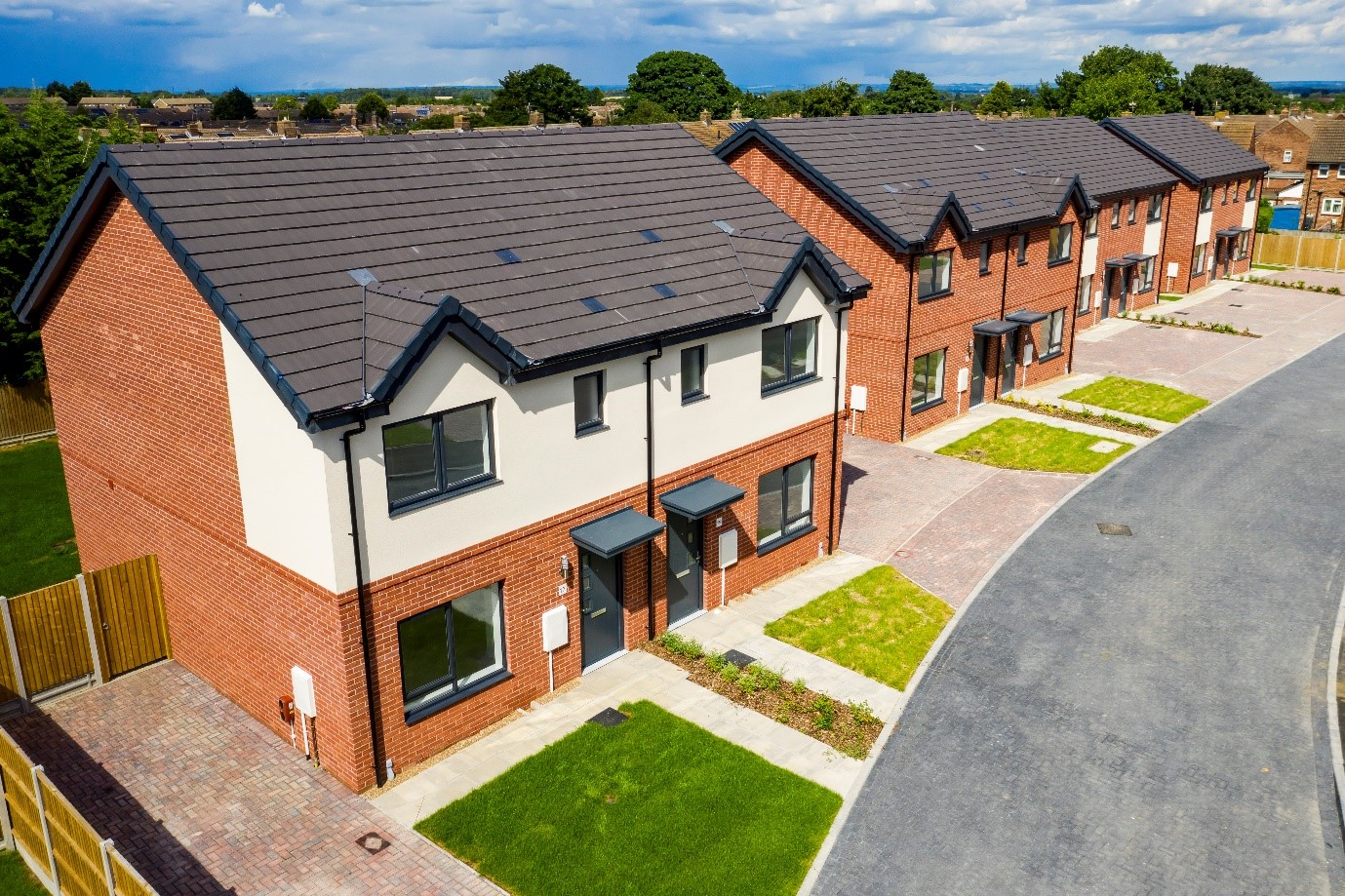 Riseholme road drone image
