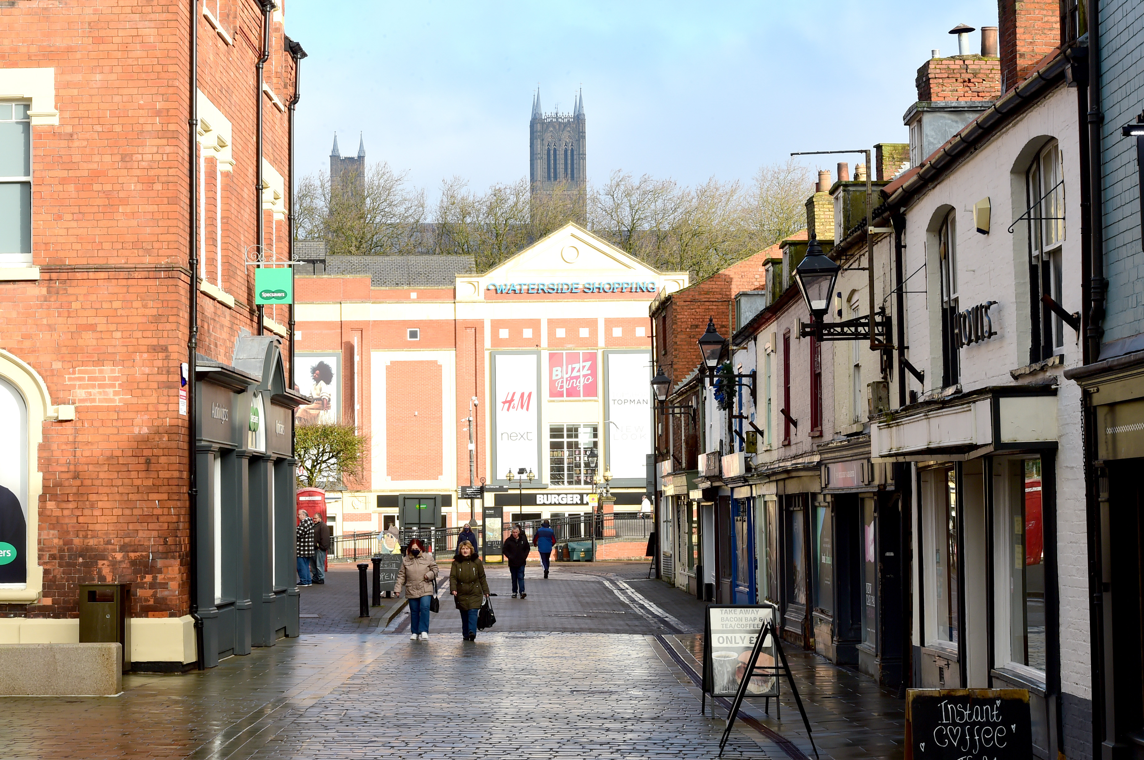 Sincil Street looking towards the cathedral