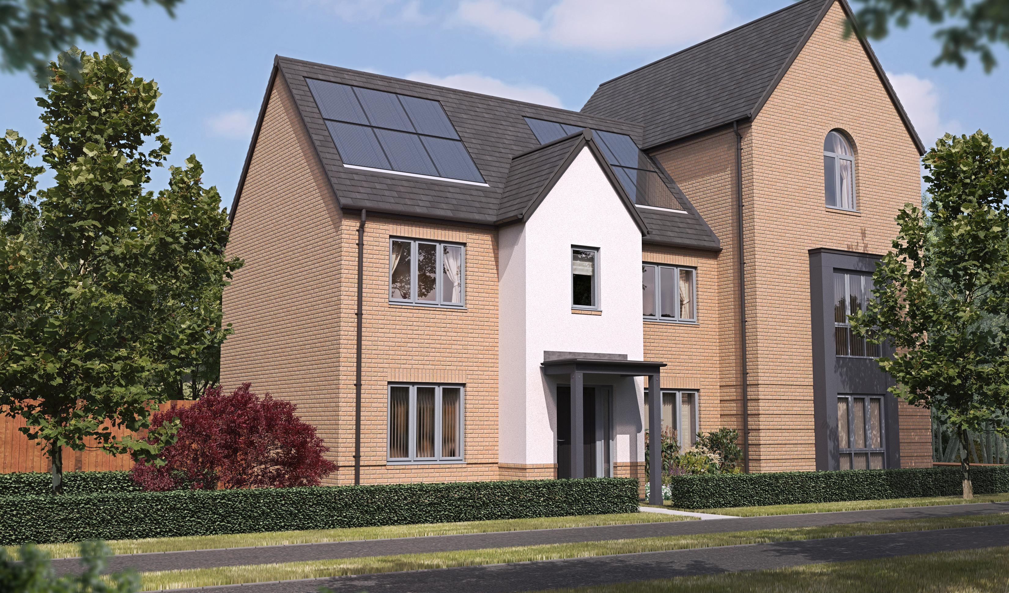 A CGI image of what a new house will look like on the Charterholme