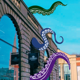 Colourful and mysterious tentacles reach out of Cornhill Market