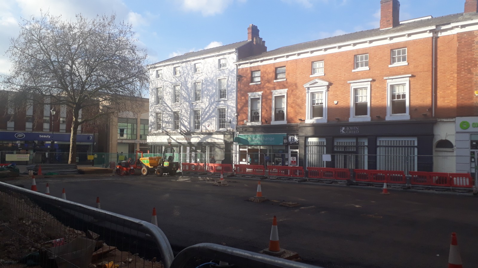 An image of the phase two works so far on the Cornhill.