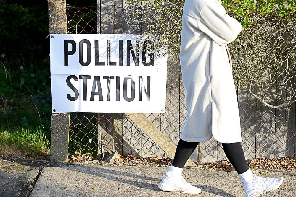 Polling Station stock image