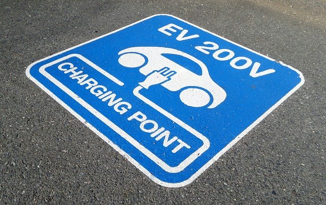 Electric charging vehicle point