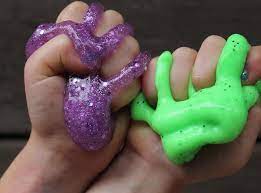 Slime in childrens hands